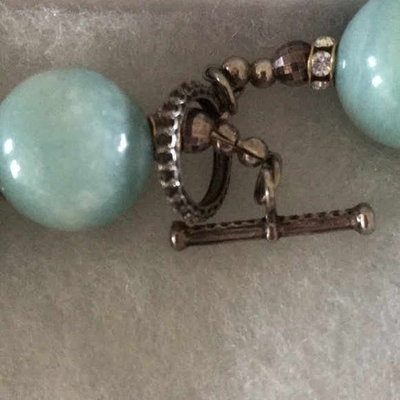 Turquoise & Rhinestone Necklace - Picture 3 of 8